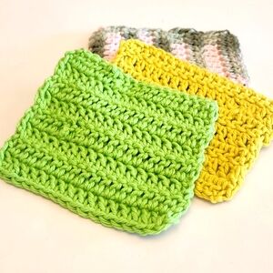 Crochet Squares Mixed & Matched Trivets Doily Handmade Set of 9